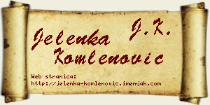 Jelenka Komlenović vizit kartica